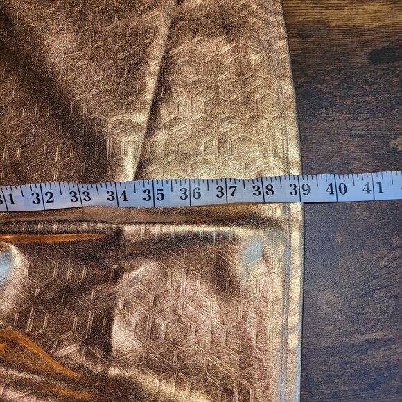 Lularoe Amelia Dress Elegant Collection S Rose Gold Metallic Black Pockets NWT - Picture 8 of 8